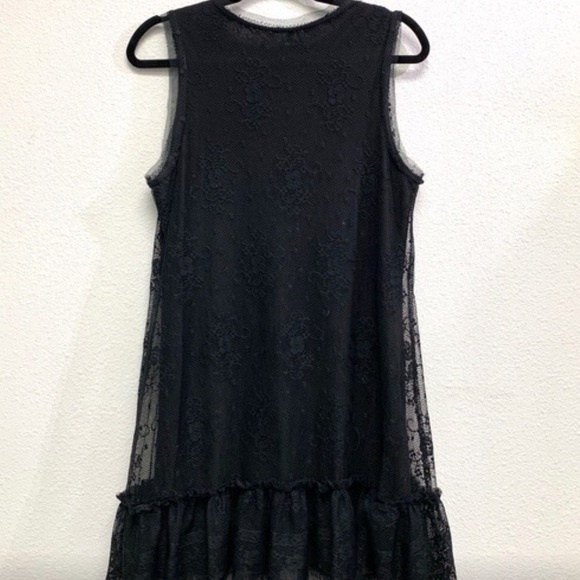 ANTHROPOLOGIE Dress Sleeveless Lace Black Size M - Picture 2 of 12